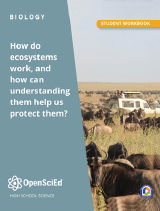 OpenSciEd Biology + Earth & Space Unit 1: Ecosystems Interactions & Dynamics Student Workbook, Kendall Hunt K-12, High School Science