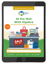 Project M3: Level 4-5: At the Mall With Algebra: Working With Variables and Equations Student Mathematician's Journal 1 Year License, Kendall Hunt Publishing, Gifted Math