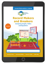 Project M3: Level 5-6: Record Makers and Breakers: Analyzing Graphs, Tables and Equations Student Mathematician's Journal 1 Year License