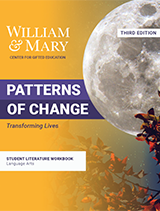 Patterns of Change Student Literature Workbook, Kendall Hunt Publishing, William & Mary CFGE, Gifted & Talented Language Arts, Grades 4-6