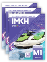 IM v.360: Integrated Math 1 Teacher Resource Copy Masters Set