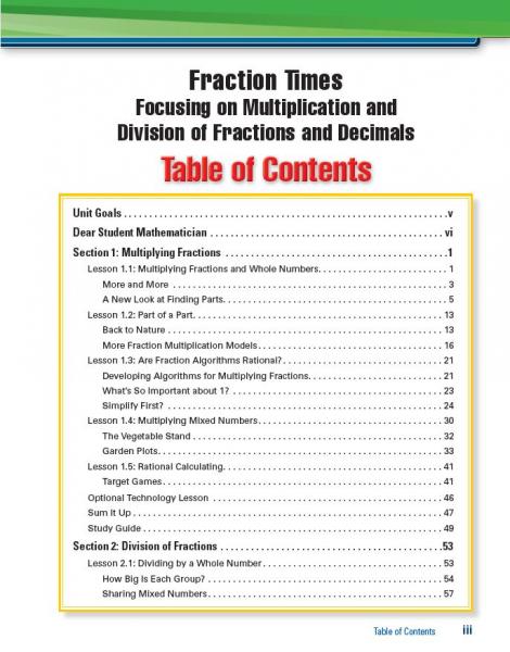 Fraction Times SE TOC page iii.JPG