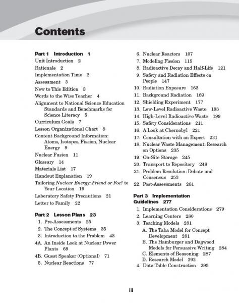 Nuclear Energy TE TOC page iii.JPG