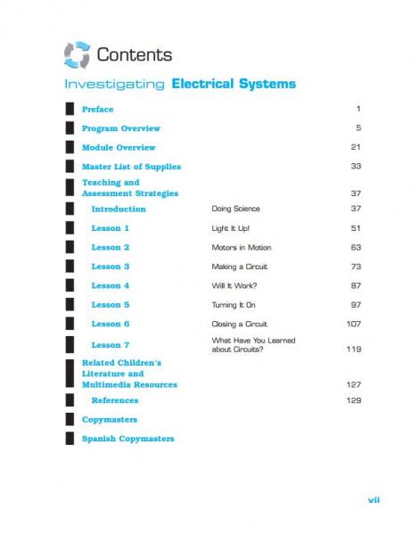 Tracks Electrical Systems TE TOC page vii.JPG