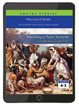 Building a New System: Colonial America 1607-1763 Teacher Guide 1 Year License, Kendall Hunt Publishing, Gifted and Talented Social Studies, Grades 4-5