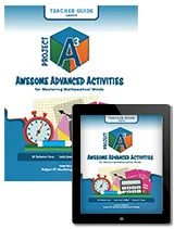 Project A3: Awesome Advanced Activities for Mentoring Mathematical Minds Level 3-4 Teacher Guide + 3 Year License, Kendall Hunt Publishing, K-5 Gifted Math