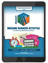 Project A3: Awesome Advanced Activities for Mentoring Mathematical Minds Level 3-4 Teacher 3 Year License, Kendall Hunt Publishing, K-5 Gifted Math