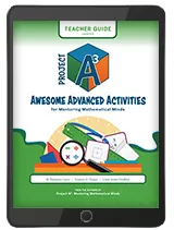 Project A3: Awesome Advanced Activities for Mentoring Mathematical Minds Level 4-5 Teacher 3 Year License, Kendall Hunt Publishing, K-5 Gifted Math, eBook