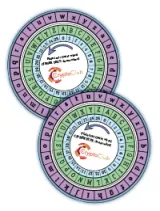 CryptoClub: Student Cipher Wheel Template; 12/pack, Kendall Hunt Publishing, Math Grades 4-8