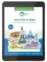 Project M3: Level 3-4: How Big Is Big? A Understanding and Using Large Numbers Student Mathematician's Journal 1 Year License, Kendall Hunt Publishing, Gifted and Talented Math, Grades 3-4