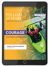 Courage: Connections and Reflections Student Literature Workbook 1 Year License, William & Mary CFGE, Kendall Hunt Publishing, Gifted & Talented, Language Arts Curriculum