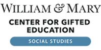 William and Mary Social Studies Banner, Gifted Social Studies, Kendall Hunt Publishing K-12 gifted curriculum, Gifted Social Studies Curriculum, William & Mary Social Studies Units, Gifted and Talented Curriculum, Kendall Hunt gifted curriculum